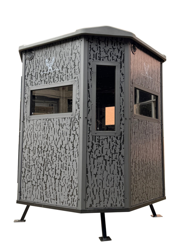 Monarch 360 elevated hunting blind - full setup with leg kit extended