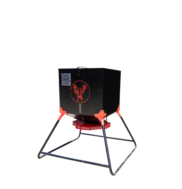 Monarch 500 lb Stubby deer feeder - Texas whitetail feeding