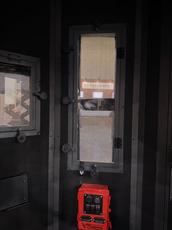 6x6 Elevated hunting blind window shades