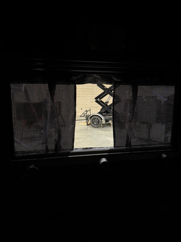 6x6 Elevated hunting blind window shades